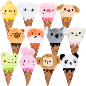 Ice Cream Cone Animals 5.5in Asst (12pcs)