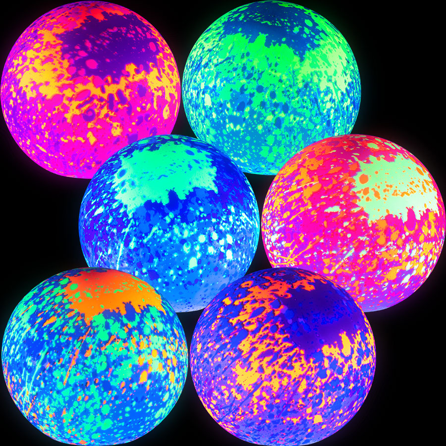 6in Inflatable Neon Graffiti Ball Collection 100pcs