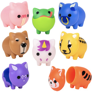 JA-RU Jumbo Squishy Gummy Bears Toys Plus 1 Sticker (24 Squishy Bears)  Giant Animal Squeeze Toys for Kids 4+. | WM-4341-24