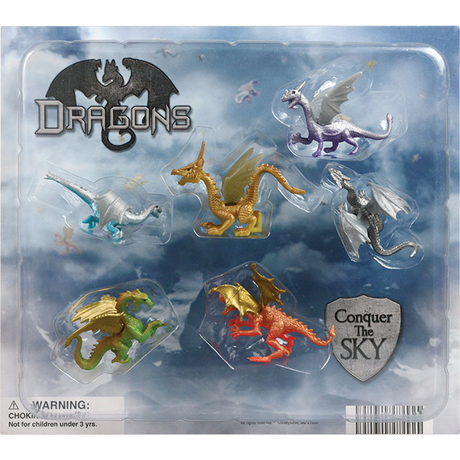 Bulk Toys - 2 Inch Dragon Toys - 24 Pcs Dragon Playset for Party