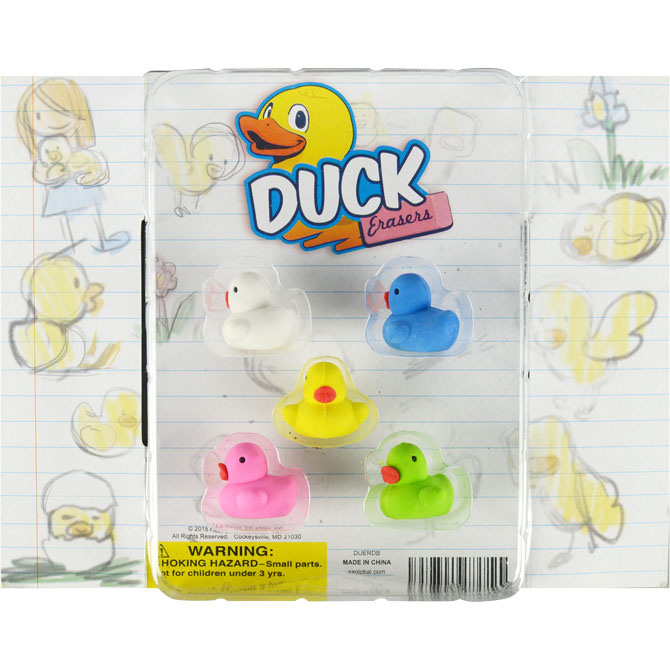 Duck Erasers 1.1in Capsules 250pcs