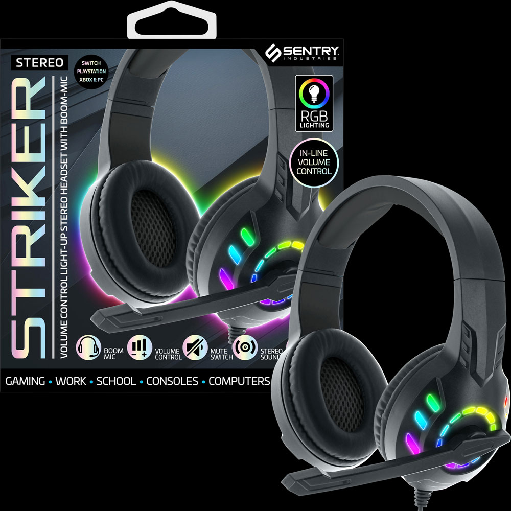 Striker Light-Up Gaming Headphones A&A Global Industries