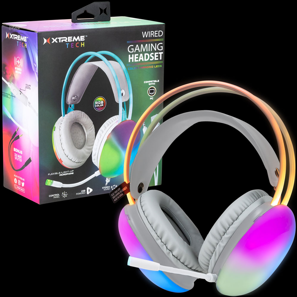 Color Changing Gaming Headset-White