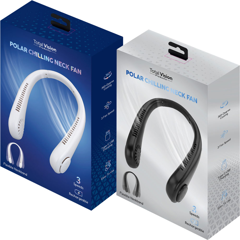 Polar Chilling Neck Fan White and Black Asst | A&A Global Industries