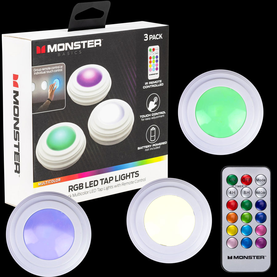 3pk 3 Rgb Novelty Wall Lights With Remote Control - Room Essentials™ :  Target