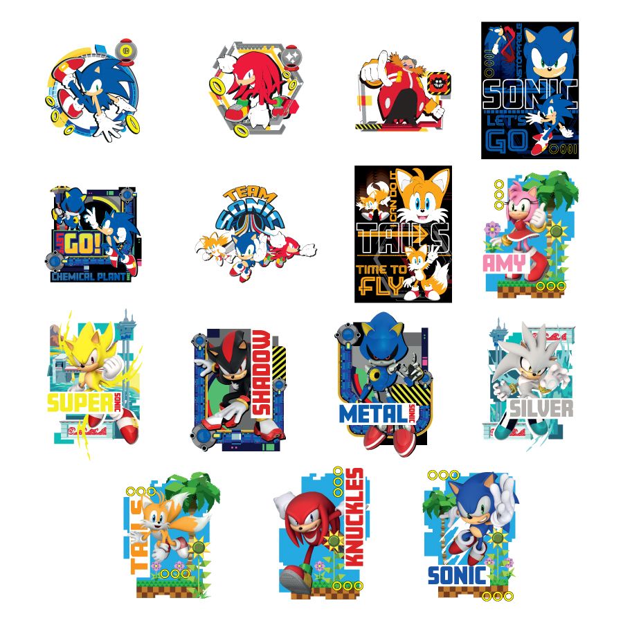 Sonic The Hedgehog™ Stickers in Folders (300 pcs)