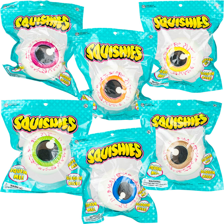 Squishy Eyeball 4in Asst 12pcs A A Global Industries