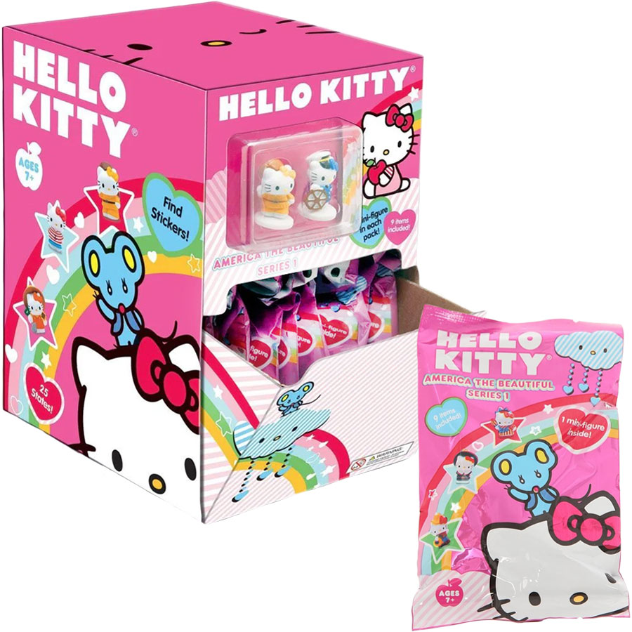 Hello Kitty World Traveler & America the Beautiful Figurine & Cards - Blind  Pack