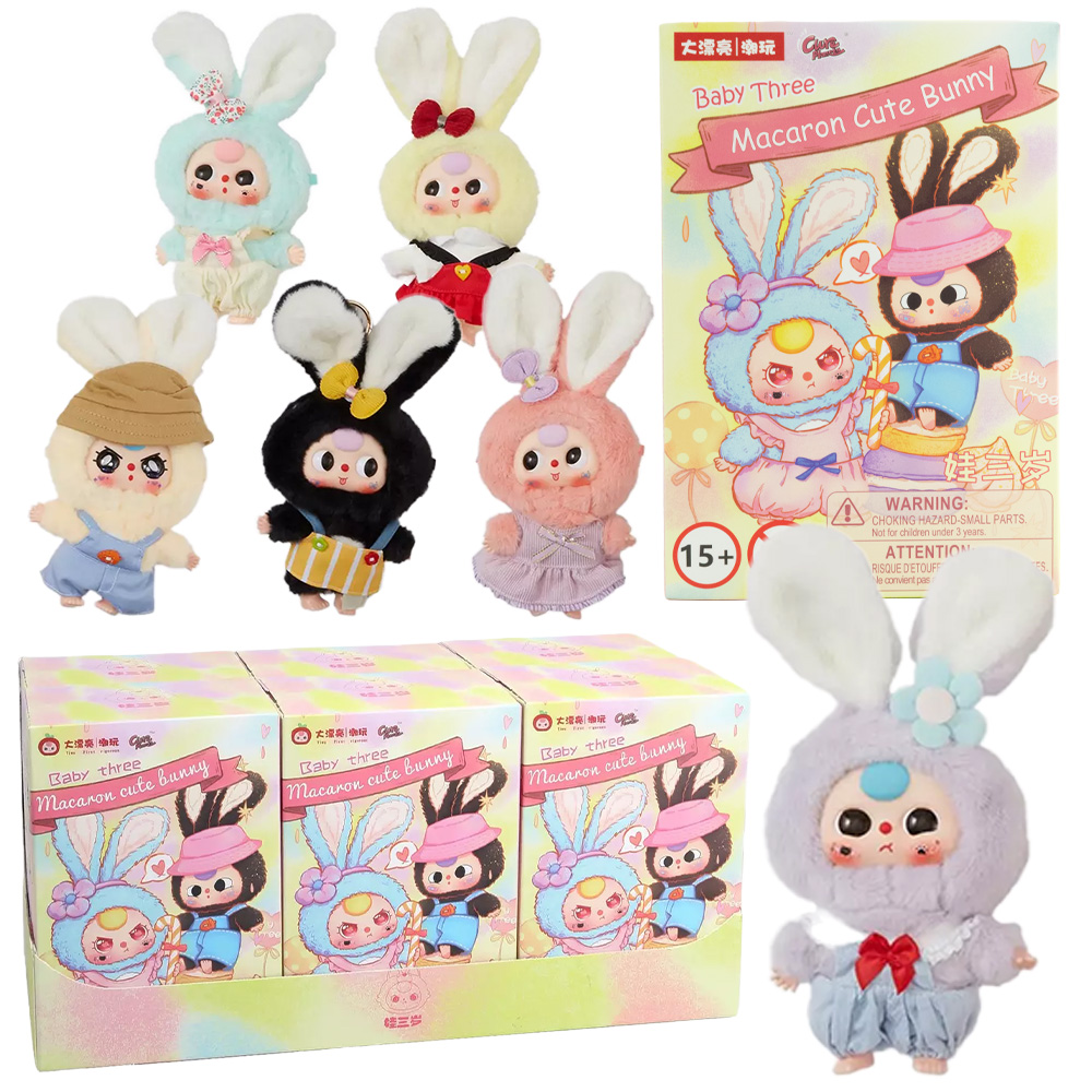 Macaron Cute Bunny Mystery Plush Blind Box (6pcs)