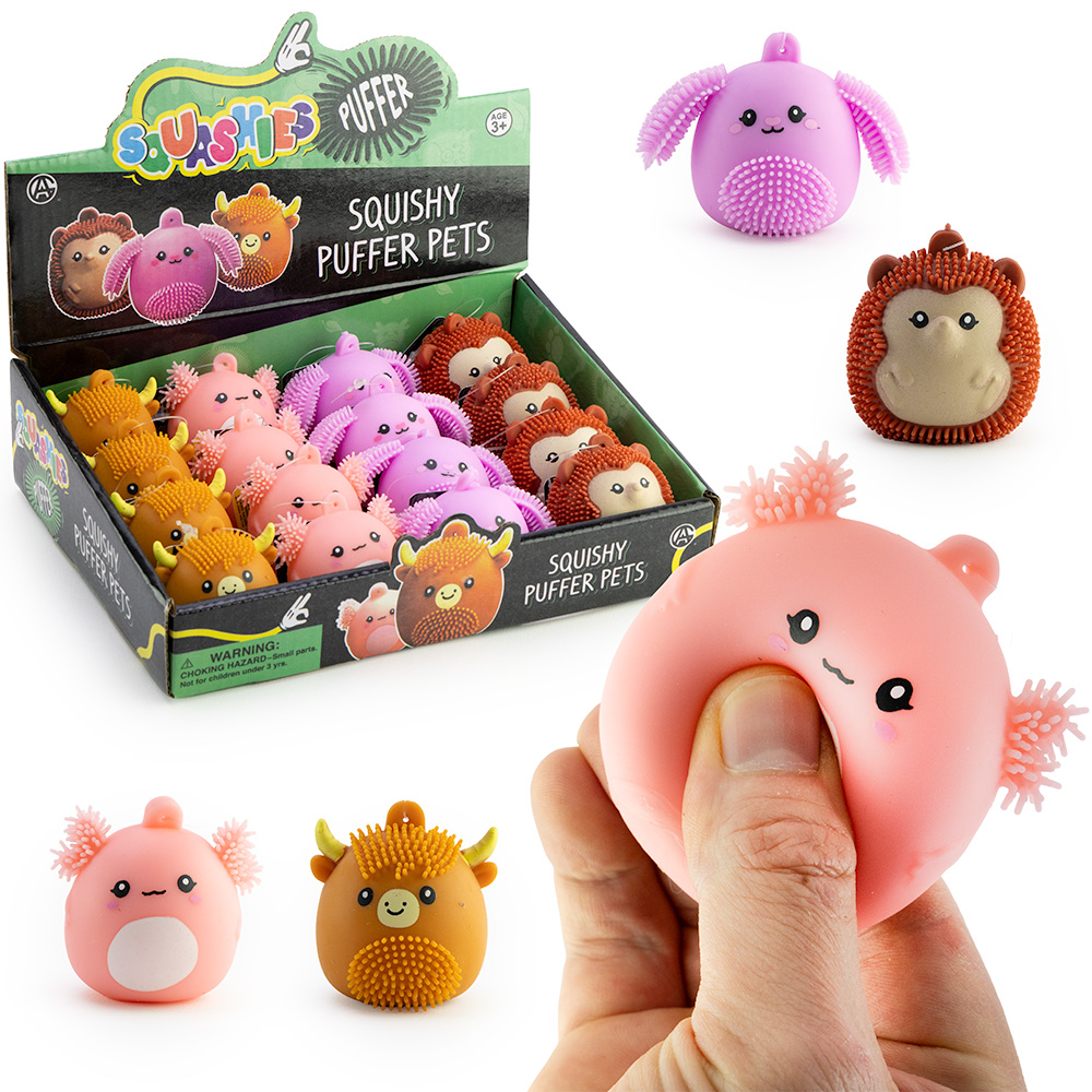 Squishy Puffer Animal 2in Asst (16pcs)