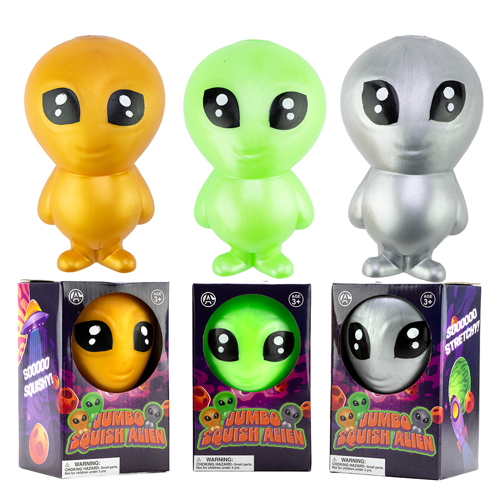 Jumbo Squishy Alien Toy 6 x 4.5 Inch Figure — Learning Express Gifts