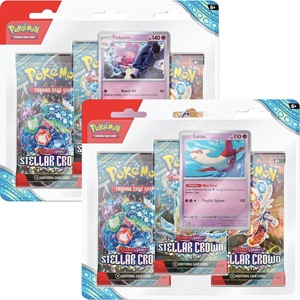 Pokemon SV7 Stellar Crown 3-Pack Blister
