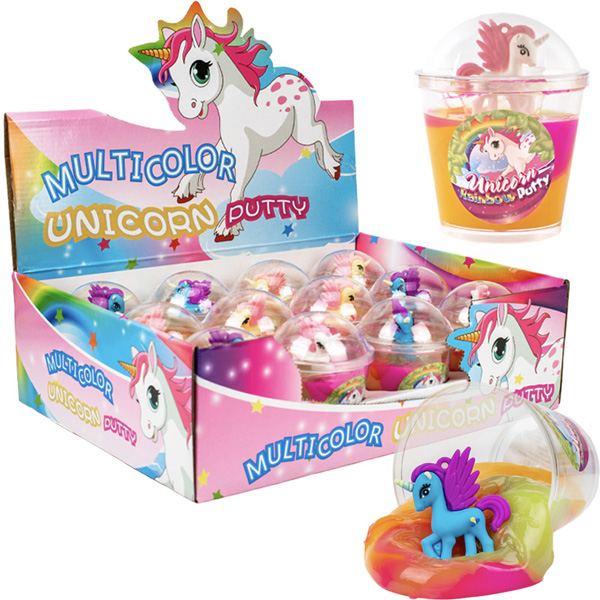 Unicorn 4.5in Figure w/Multi Color Putty Display Box 12pcs