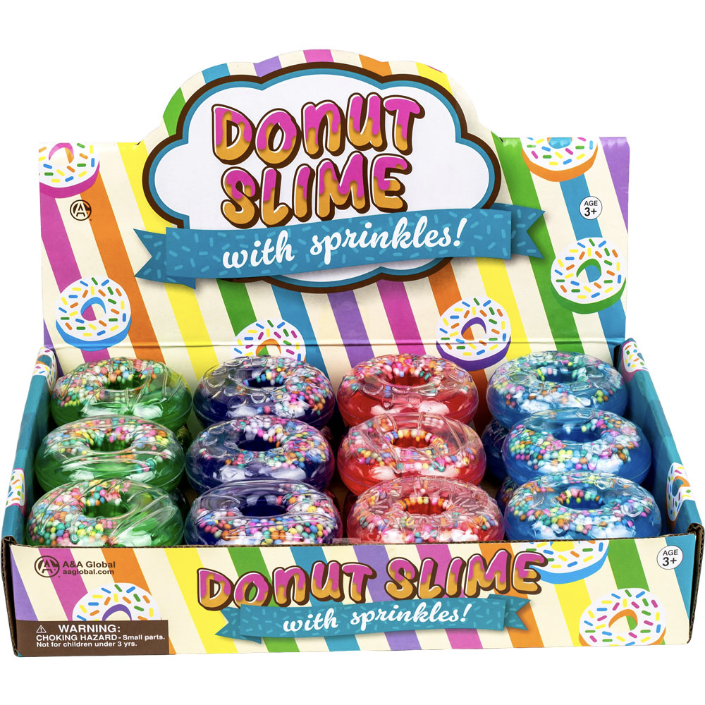 Donut Slime with Sprinkles Ast 24pc A&A Global Industries