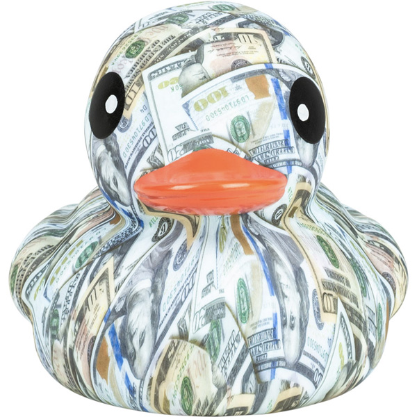 Rubber Deluxe Money Ducks 6in 12 pc | A&A Global Industries