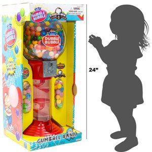 Dubble Bubble 36in Metal Gumball Machine w/200pcs Gumballs | A&A