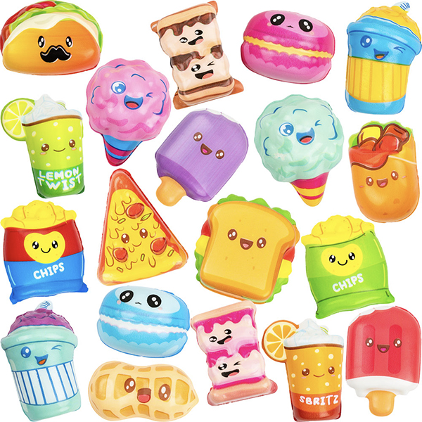 Squishy Food 2in3in Asst 50pc | A&A Global Industries