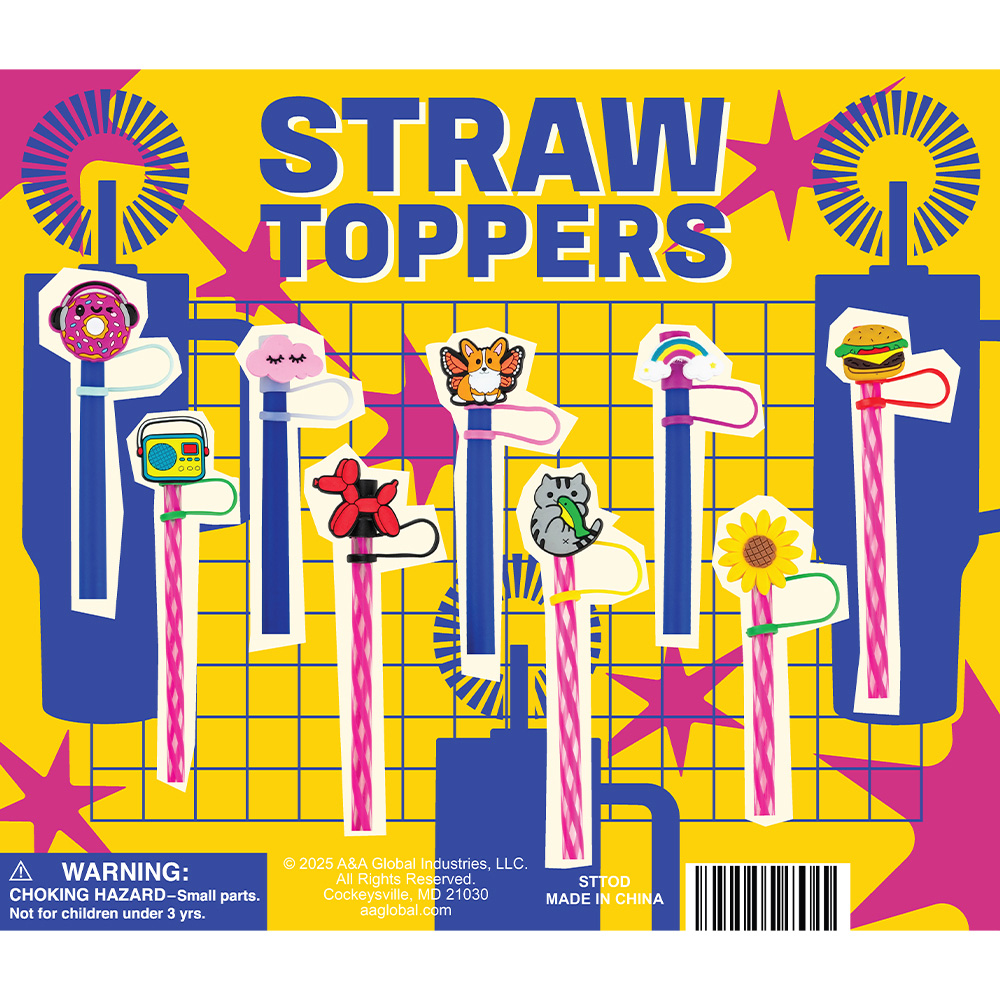Straw Toppers Display Card | A&A Global Industries