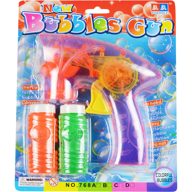 Light-Up Crank Bubble Shooter
