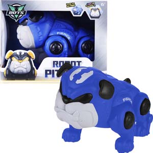 Robo Battery Operated Light Up Robot Pitbull Blue - Robot Light Up Blue Dog Small Pic - AA-Global - TY3745A