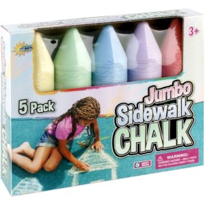 Jumbo Sidewalk Chalk 8In 5 Pack - Main Small Pic - AA-Global - TY3751