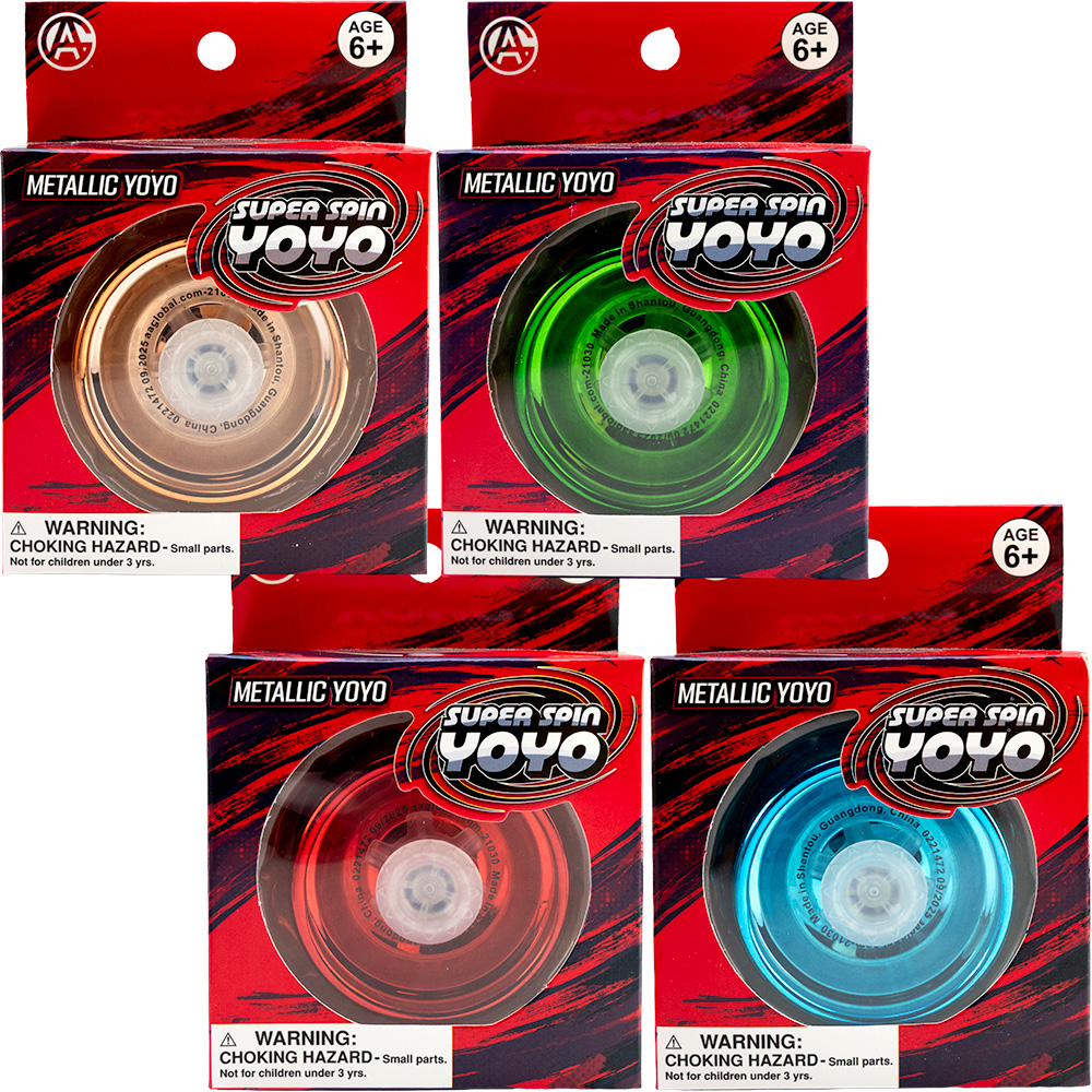 Super Spin Alloy Yo-Yo Asst (12pcs)