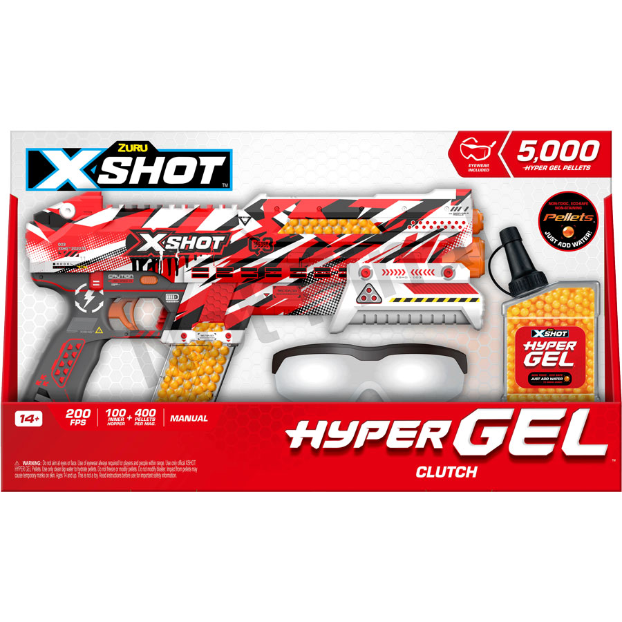 Zuru X-Shot Hyper Gel blaster med 1500 gelkulor och skyddsglasögon 36622 Zuru X-Shot Hyper Gel blaster med 1500 gelkulor och skyddsglasögon 36622