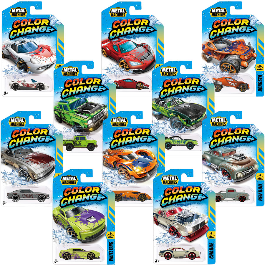 Metal Machines Color Change Car Series 4 - 6 Mini Voiture Die-Cast 1:64 ZURU - Couleurs Changeantes