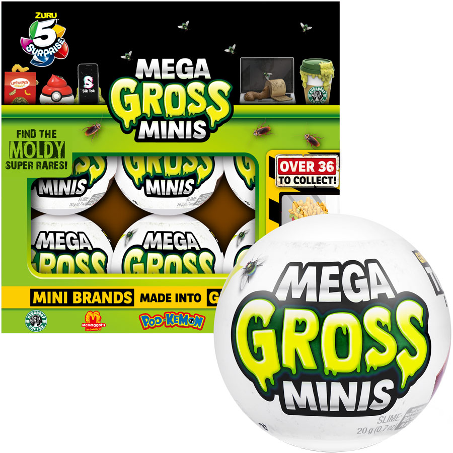 5 Surprise Mega Gross Minis LOT of 4 Mystery Packs 
