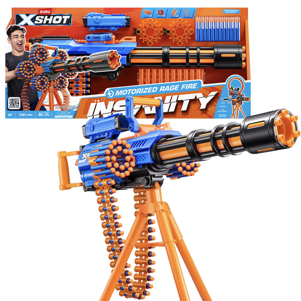 X Shot Ragefire ZURU XShot Insanity Motorized Rage Fire 4pcs | A&A Global Industries